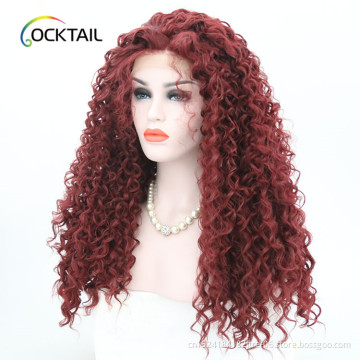 Natural hairline synthetic wig, cheap synthetic lace front wig with baby hair